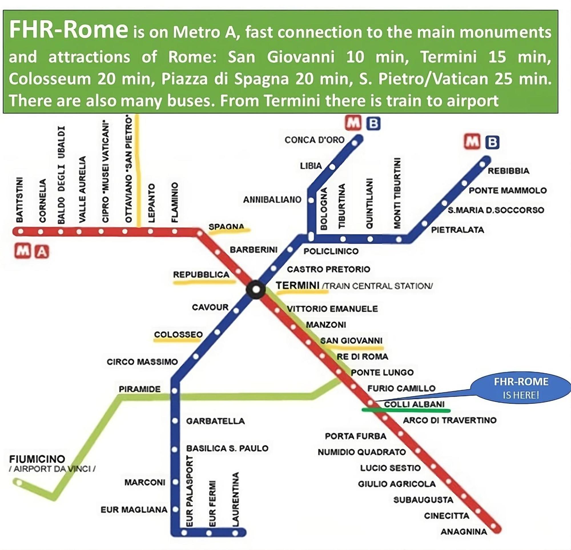 Frank Host Roma Lux , Metro A A 50 M, Simple Check-In Con Codice A Qualsiasi Orarioアパートメント エクステリア 写真